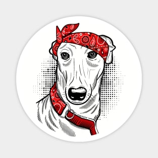 Greyhound Lover Gift - Greyhound Dog Bandana Magnet